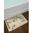 thumbnail image 2 of Istanbul Bath Mat, Vintage Turkey Istanbul Cityscape Landmark Constantinople Sketch Ottoman Art, Plush Bathroom Decor Mat with Non Slip Backing, 29.5" X 17.5", Dark Taupe Beige, by Ambesonne, 2 of 2