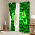thumbnail image 3 of Homewish Neon Green Black Out Curtains,Game Console Curtains Pack of 2 (42x63 Each),Gamer Gaming Bedroom Curtains For Boys,Breathable Bedroom Decorative, 3 of 6
