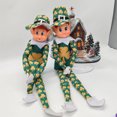 thumbnail image 2 of Muñeco de elfo de Navidad, elfos en el estante, muñeca de niño travieso, adorno para el hogar, accesorio de elfo pequeño Joker Poseable de Navidad de 40cm, 2 of 5