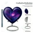 thumbnail image 2 of MUKTIVE Galaxy Urns for Human Ashes Adult Female & Male, Burial Heart Urns for Adult Human Ashes, Funeral Blue Urn for Husband & Wife, Holds 160 Cubic, Memorial Gifts for Loss of Mom, 8 Inch, 2 of 7