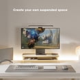 thumbnail image 3 of Monitor Stand - Acrylic Dual Monitor Riser . Acrylic Monitor stand with Storage Organizer for Computer Laptop Printer TV Oak, 3 of 7