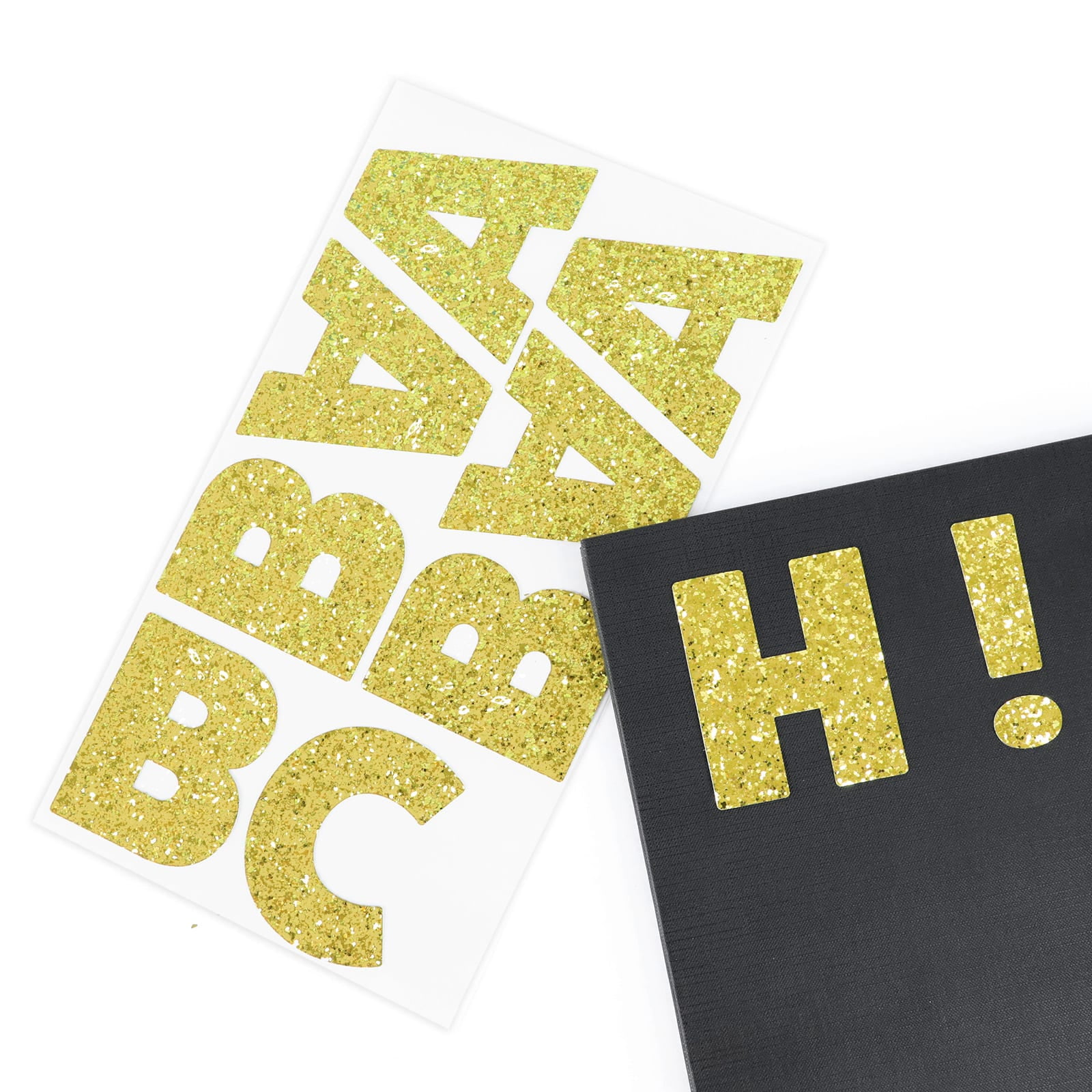 Recollections Gold Chunky Glitter Alphabet Stickers, 12 Pack