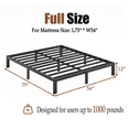 thumbnail image 3 of COMASACH 12 inch Full Bed Frame, Easy Assembly, Heavy Duty Metal Platform, Noise Free, Black, 3 of 8