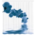 thumbnail image 2 of Ambesonne Floral Shower Curtain, Orchid Composition Garden, 69"Wx75"L, Sea Blue, 2 of 4