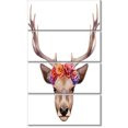 thumbnail image 2 of Designart Portrait de Cerf avec Tête Florale, 2 of 3