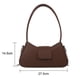 thumbnail image 2 of Bolso bandolera de hombro con textura de moda informal de PU de color sólido nuevo para debajo del brazo marrón, 2 of 5
