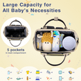 thumbnail image 2 of Diaper Bag Backpack, Multifunctional Baby Changing Bag with Insulated Milk Bottle Pocket & Stroller Strap, Large Capacity Travel Backpack with USB Charging Port, Baby Bags for Boys Girls(Black), 2 of 7