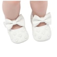thumbnail image 4 of Gpaecead Baby Girls Bow Heart Embroidered Mary Jane Princess Shoes Faux Leather Soft Sole First Walker Flats For Daily Wear White, 4 of 6