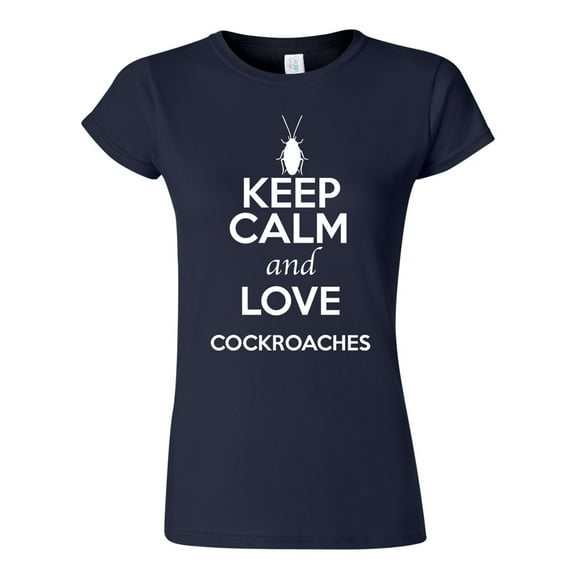 Junior Keep Calm And Love Cockroaches Insects Lover T-Shirt Tee