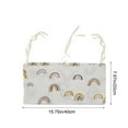 thumbnail image 3 of Steadline Double Pocket Bedside Organizer,Soft Cotton Fabric Storage With Printed Pattern And Hanging Design For Nursery Essentials And Baby Care Products With Large Capacity And Space Saving, 3 of 6