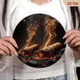thumbnail image 5 of Burning Cigars with Smoke & Embers Round Aluminum Sign - Man Cave Wall Decor, 1pc, 8" Wall Art Metal Sign, For Door, Office, Cafe, Bedroom, Room, Home, Garage, Ideal Gift, Weather Resistant, 2D Flat, 5 of 6