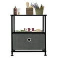 thumbnail image 2 of Topcobe 1-Drawer Nightstand Shelf Storage- Double Layer Bedside Furniture for Home, Bedroom, 2 of 8