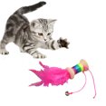 thumbnail image 1 of Cat Toy Creative Roller Bell Fake Feather Decor Cat Training Toy Cat Teaser Toy, 1 of 7