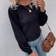 thumbnail image 1 of Puff Long Sleeve Sweater, Basic Crew Neck Solid Color Hollow Out Sweater Fashion For Date Work Shopping ANGGREK Otros, 1 of 8