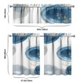 thumbnail image 6 of Blue Circle Kitchen Curtain Valance 3 Piece Set Short Curtain Sink Window Decor 36 Inch Small Window Treatment Tier 27.5x36 Length, 6 of 6