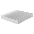 thumbnail image 3 of Silver Tone Aluminium Heat Diffuse Heat Sink Cooling Fin 120x100x18mm, 3 of 5