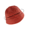 thumbnail image 3 of Thickened Winter Keep Warm Fisherman's Hat Lady's Cap Bucket Hat Faux Rabbit Fur WINE RED, 3 of 8