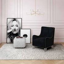 Rugs America Natura HZ60A White Tiger Animal Contemporary white Area Rug, 5'x7'