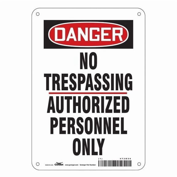 Condor Safety Sign,10 inx7 in,Aluminum 473K50