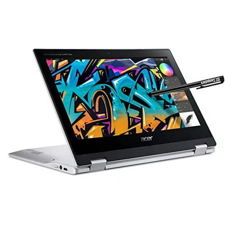 acer Spin 311-2H 11.6" 2-in-1 Touchscreen Chromebook (Intel 4-Core Celeron N4000, 64GB eMMC, 4GB RAM, Stylus, Webcam, IPS) Flip Convertible Home & Education Laptop, IST Computers Pen, Chrome OS