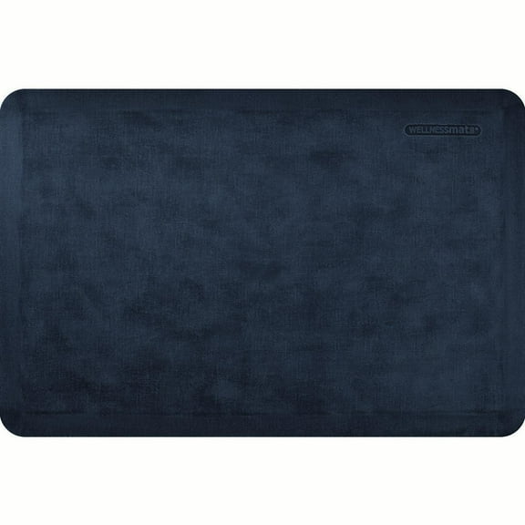 WellnessMats Estates Linen Anti-Fatigue Mat, Midnight Blue, 36" by 24"