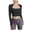 Black, variant on Lixiuxyad Women's Sportswear Two Tops Women With Breast Pad Long Sleeve Flesh Shielding Yoga Wear 1 Womens Summer T Shirts,Black L