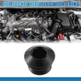 thumbnail image 2 of Unique Bargains Car ORB Port Plug Male Hex Head Socket w/ O Ring Seal 6AN Block Off Fitting Adapter Black （Pack of 2), 2 of 6
