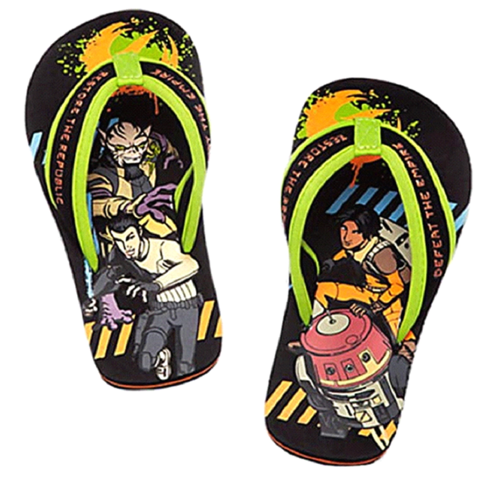 Star Wars Rebels Little Boy's Flip Flops Size 9-10