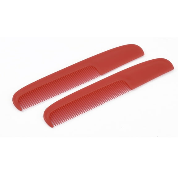 Hair Care Anti-Static Comb Fine Tooth Brush Red 2 Pcs