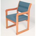thumbnail image 1 of Silla de madera para invitados Mallet Valley Collection, patín, gris carbón, roble claro Wooden Mallet DW1-1LOCG, 1 of 2