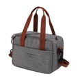 thumbnail image 1 of Bolsa térmica aislante para almuerzo, bolso de mano, ligero, portador de alimentos, bolsa de entrega de alimentos, bolsa térmica para alimentos fríos Gris, 1 of 10