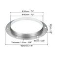 thumbnail image 2 of Uxcell 7" Metal Duct Connector Flange Straight Pipe Exhaust Flange Duct Mounting Plate 2 Pack, 2 of 5