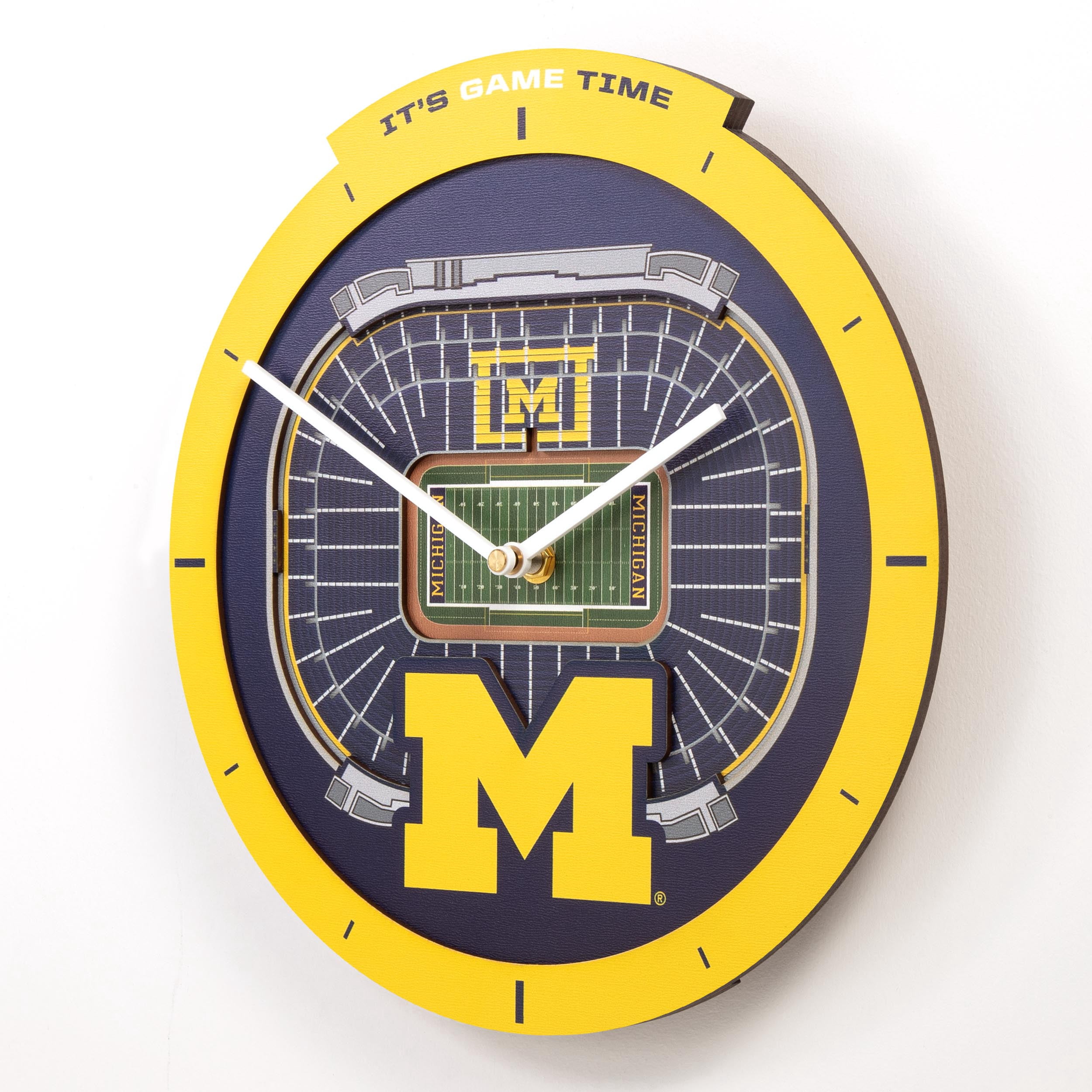 YouTheFan NCAA Michigan Wolverines Stadiumview 3D Wall Clock