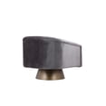 thumbnail image 4 of Rxa 33 Inch Swivel Lounge Chair- Barrel Back- Padded Gray Velvet Upholstery, 4 of 5