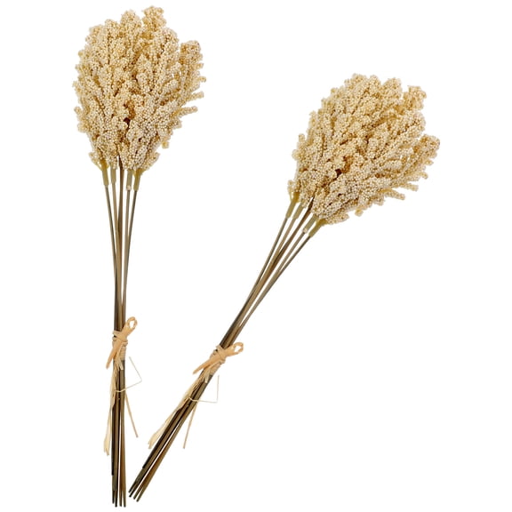 ETEREAUTY Artificial Grain Flower Bouquets with Plastic Fake Plants for Home Decor and Cozy Ambiance Decoration