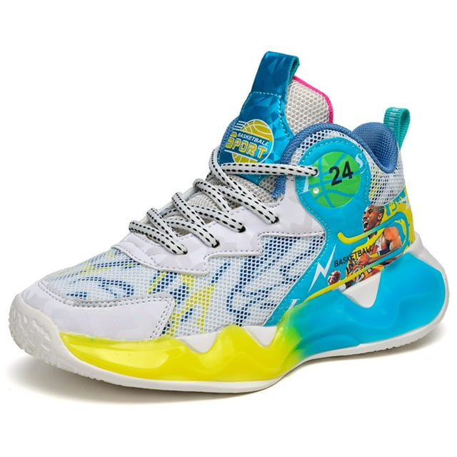 Kid's Basketball Shoes Boys Sneakers Girls Trainers Comfort High Top ...