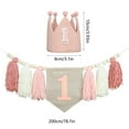 thumbnail image 3 of JGJJUGN Tassel Banners 1st Birthday Hat Decoration Set, Fabric Highchair Decor, Colorful Streamers for Memorable Party Display and Photo Backdrop, 3 of 6
