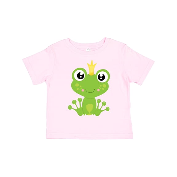 Inktastic Cute Frog, Green Frog, Frog Prince, Crown Boys or Girls Toddler T-Shirt