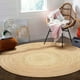thumbnail image 2 of Alfombra KEMA de yute trenzada, redonda, 150 cm, resistente a las manchas, 2 of 7