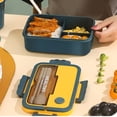 thumbnail image 3 of Bento Lunch Box with Compartments, 1000ML Leakproof Bento Lunch Box for Adults Men Women, Prep Containers[Blue], 3 of 9