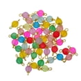 thumbnail image 2 of KLKCMS 50x Assorted Crystal Charms Frosted Beads Pendant Findings Jewelry Makings Gold Pin, 2 of 8