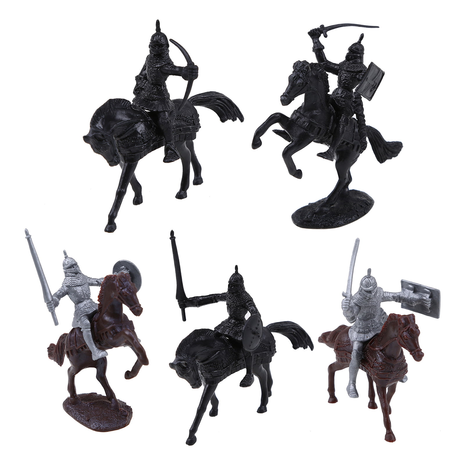 Medieval Knights Horses Castle Soldiers Figures Model Playset Kids Toy 