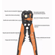 thumbnail image 3 of Alicates Pelacables Multiuso 5 En 1 Naranja/Negro, 3 of 5