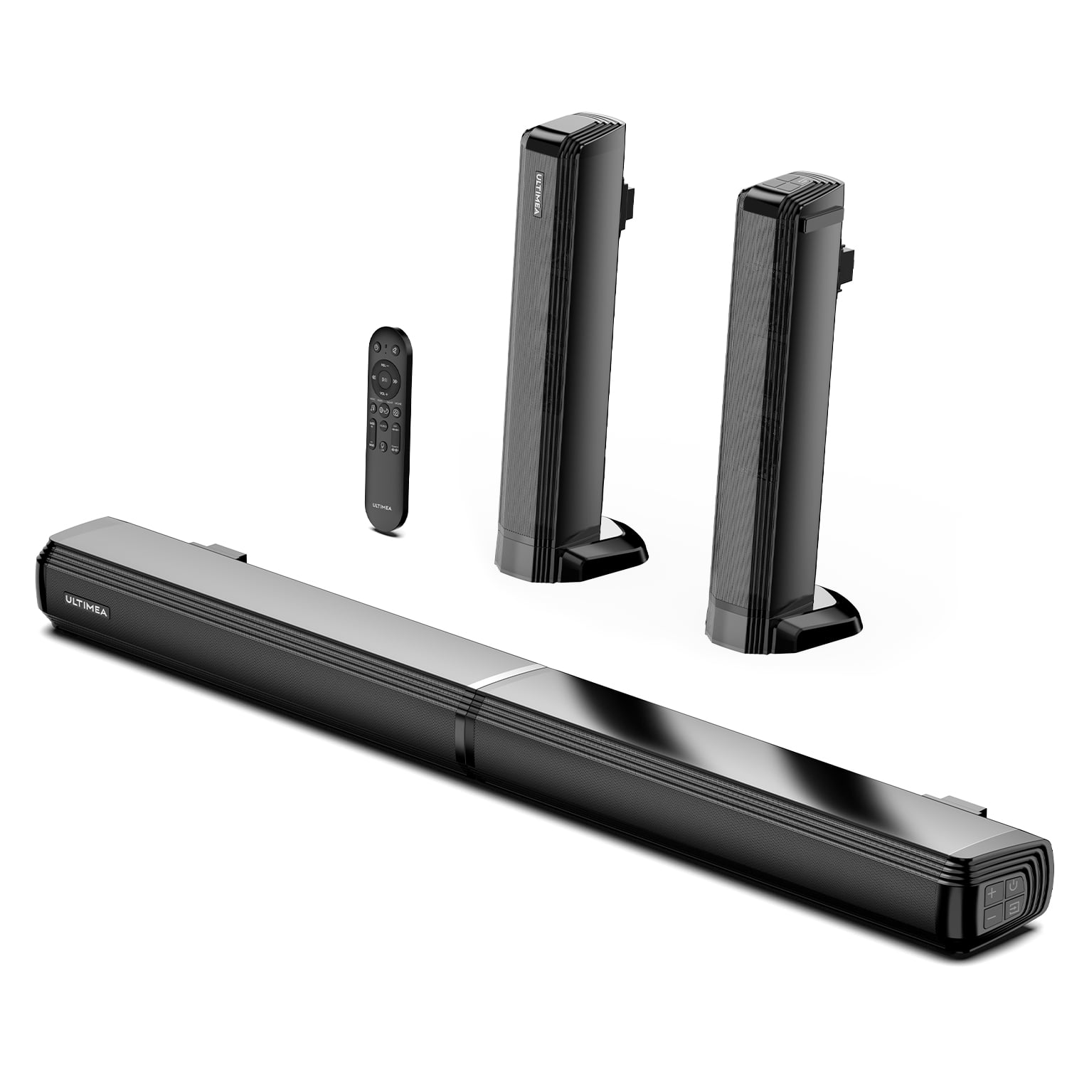 ULTIMEA 2.2ch Sound Bar for TV, Builtin Dual Subwoofer, 2 in 1