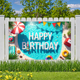 thumbnail image 4 of Vibrant Design Happy Birthday Swimming Pool Summer Theme Float Decoration Party Banner for Pool Party Beach Celebration Outdoor Event, 4 of 7