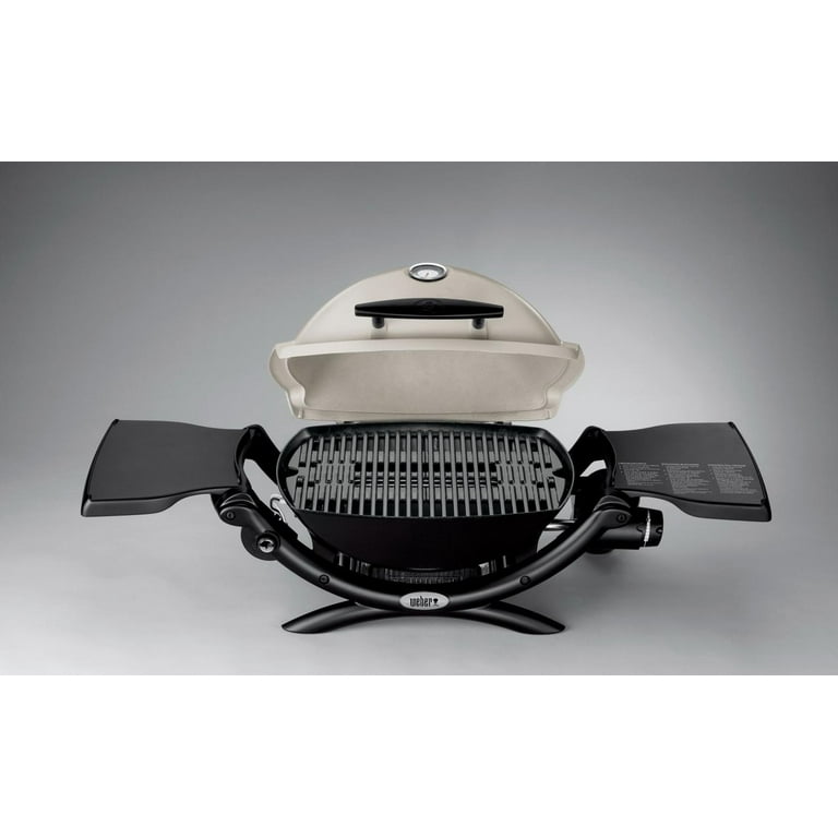 Weber Q 1200 Portable Propane Gas Grill, Titanium, 8,500 BTU