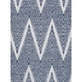 thumbnail image 2 of Pasargad Home Simplicity 9' x 12' Hand-Woven Cotton Navy/Ivory Rug - All Ages, Indoors, 2 of 9