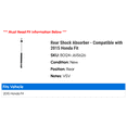 thumbnail image 2 of Rear Shock Absorber - Compatible with 2015 Honda Fit, 2 of 2
