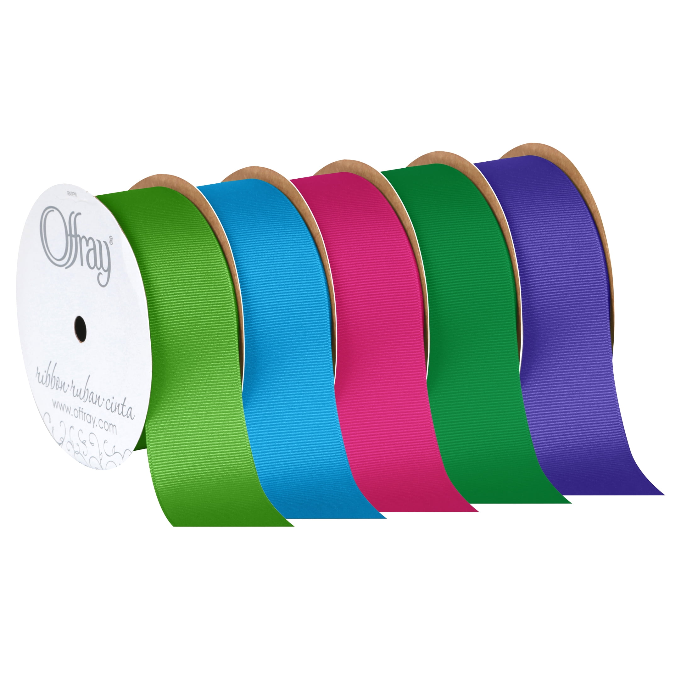 (3 pack) Offray 1.5" x 12' Apple Green Grosgrain Ribbon, 1 Each