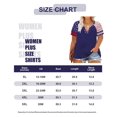 thumbnail image 2 of CASSIE LIZ Plus Size Tops 3X 4th of July Summer V Neck Womens Shirts Blue Fashion Short Sleeve Tee Loose Fit Patrotic Striped Raglan Tunics Spring Blouses Casual Pullovers 3XL 22W 24W, 2 of 5